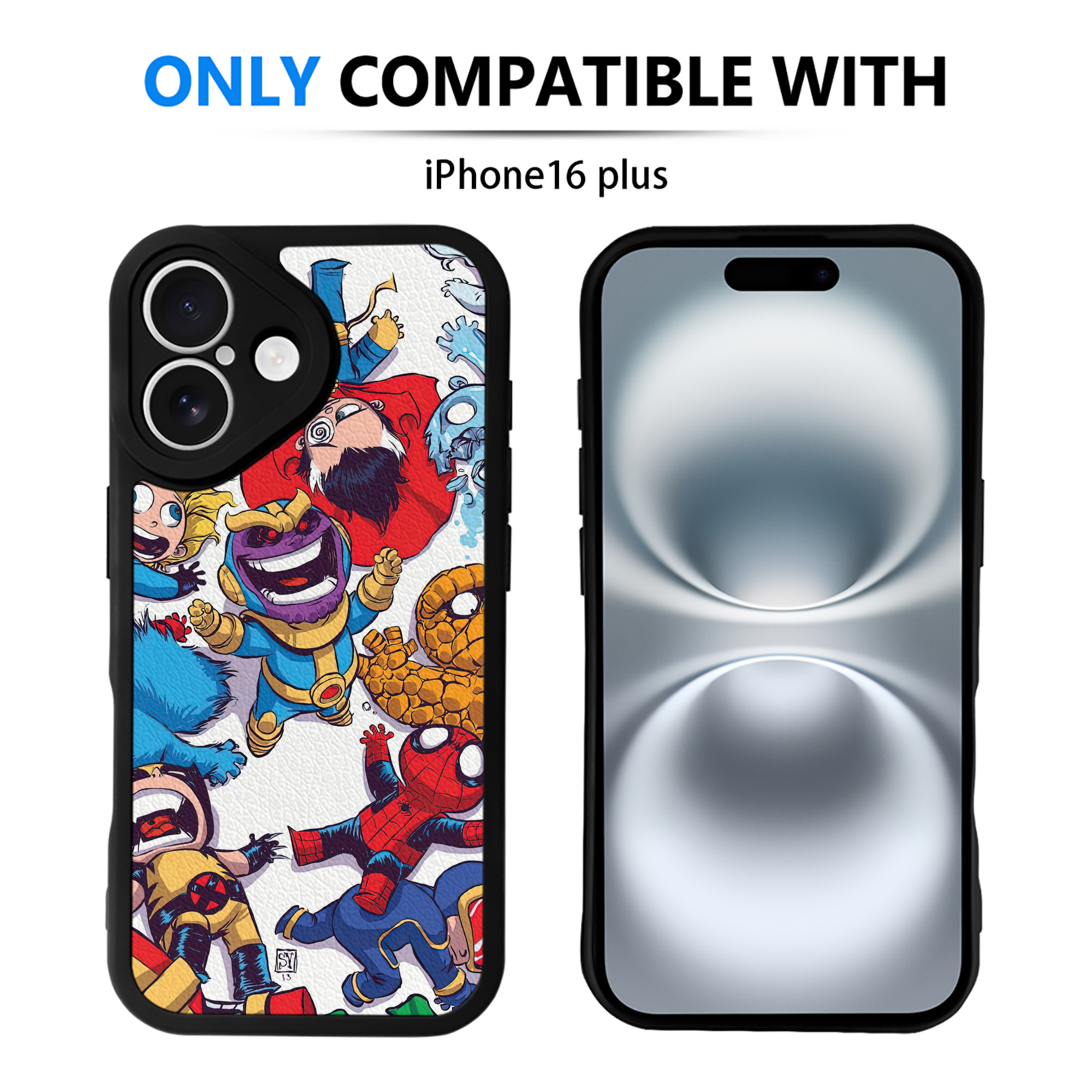 Spider Man スパイダーマン 【iPhone 16シリーズ対応】シリコンスマホケース（レザー調） 材質：シリコン
